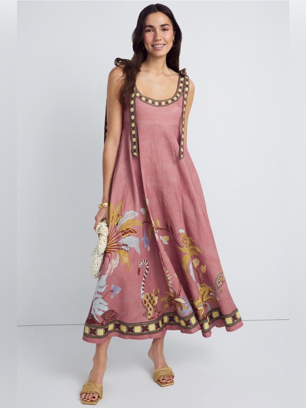 NEW: Alemais Zuri Ballet printed linen maxi dress - US 6 / AU 10